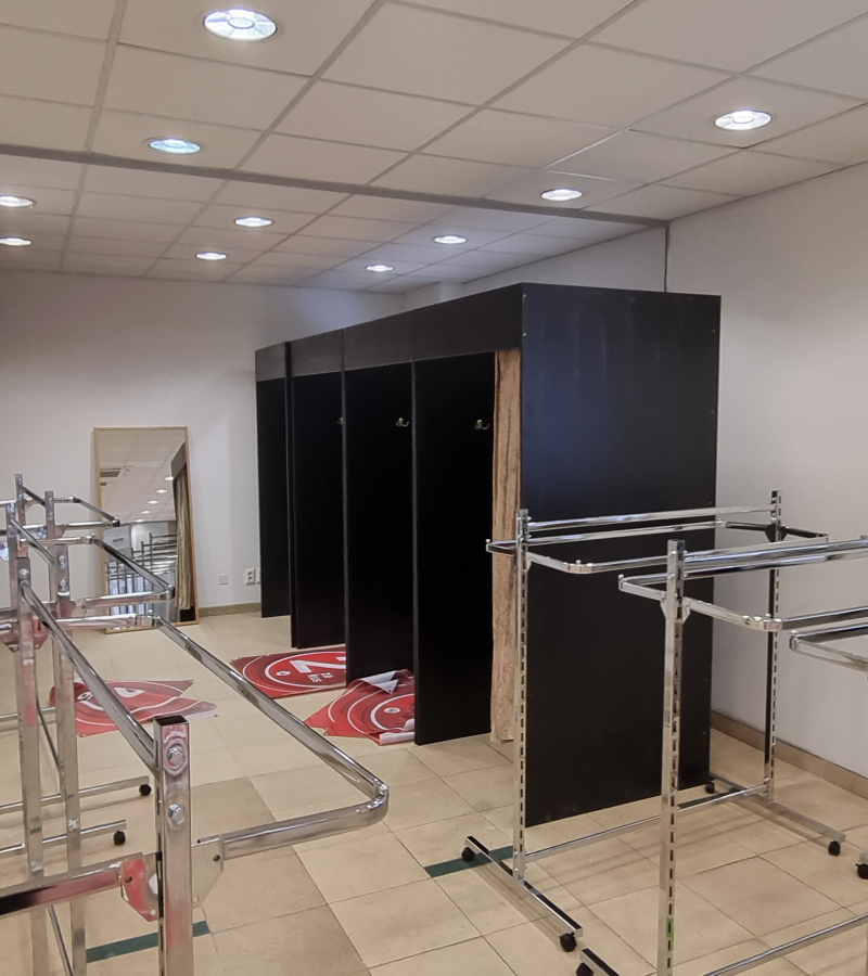 Interiér predajne Textil house, Prešov